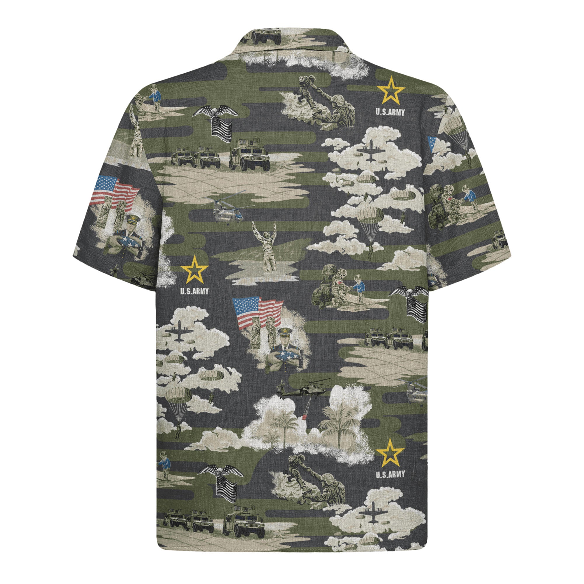 US Army 250th Anniversary Hawaiian Shirt, Patriotic Aloha Shirt