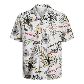 Military Patriotic Hawaiian Shirt, US Army 250th Anniversary Aloha Shirt