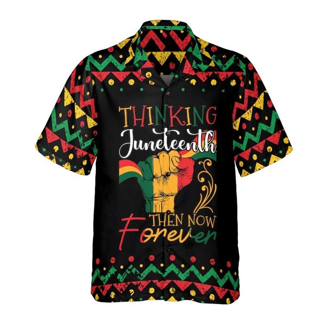 African American Hawaiian Shirt  Tribal Pattern Black Life Aloha Shirt Juneteenth Gift