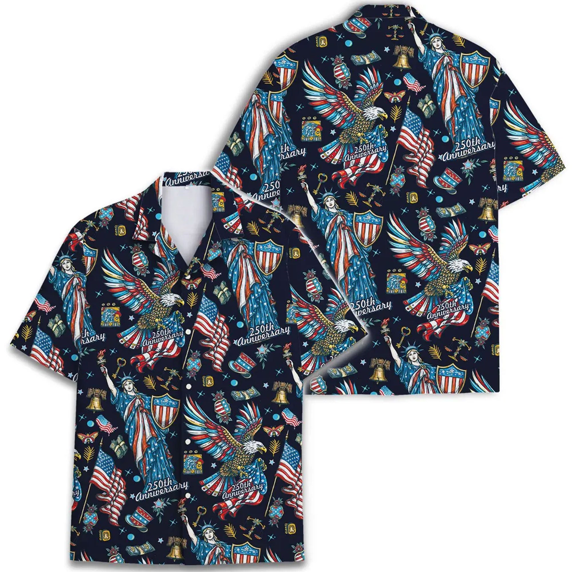 Declaration of Independence Shirt, 250th Anniversary Hawaiian Aloha Shirt