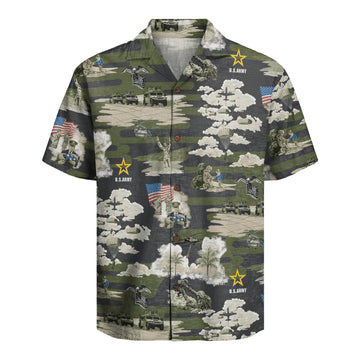US Army 250th Anniversary Hawaiian Shirt, Patriotic Aloha Shirt