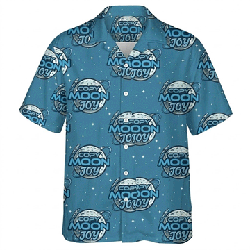 Galaxy Moon Hawaiian Shirt Cosmic Space Aloha Button Down That Stands Out