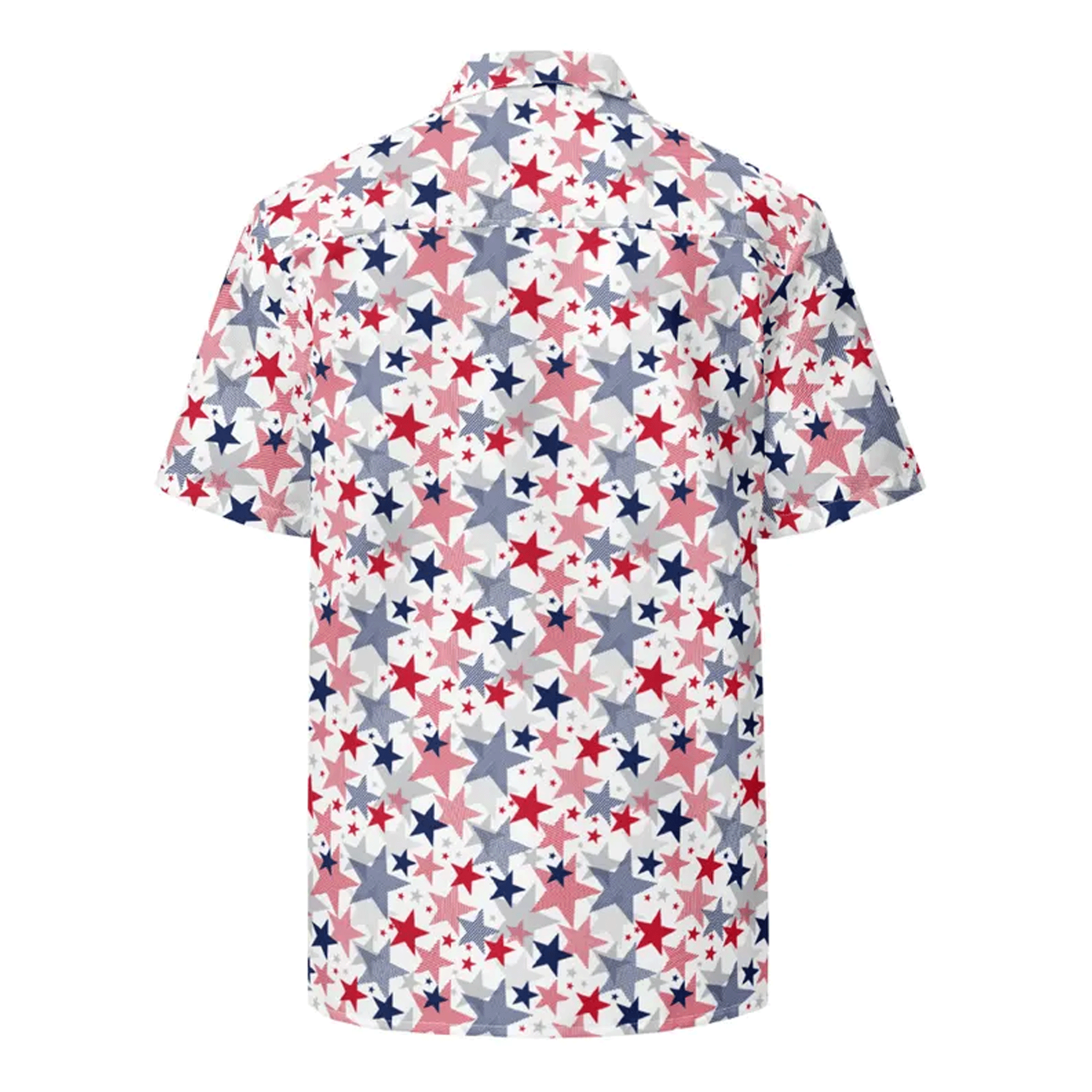 American Flag Hawaiian Shirt  Patriotic Aloha Button Down Quick Dry Unisex Beach Outfit That Stands Out