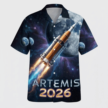 Artemis II 2026 Hawaiian Shirt Rocket Launch Moon Mission Aloha Button Down That Stands Out