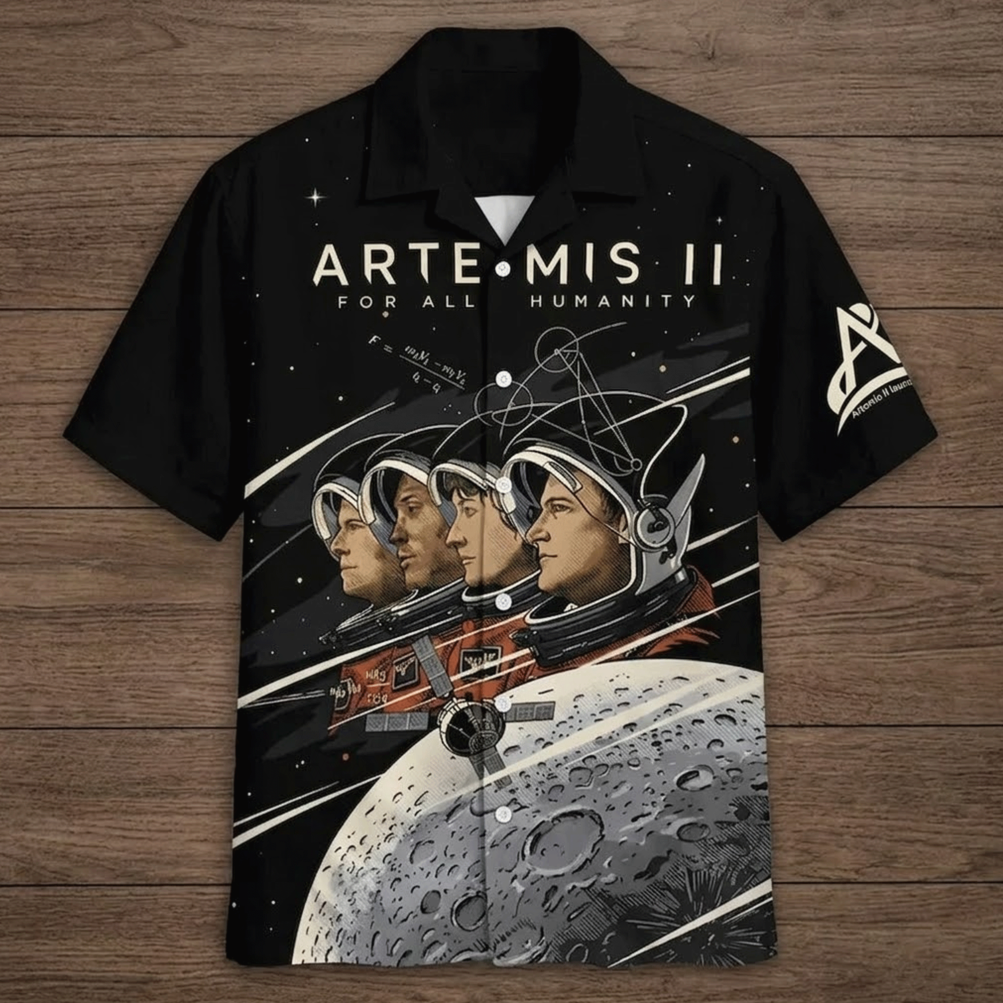 Artemis II 2026 Hawaiian Shirt Rocket Launch Moon Mission Aloha Button Down That Stands Out