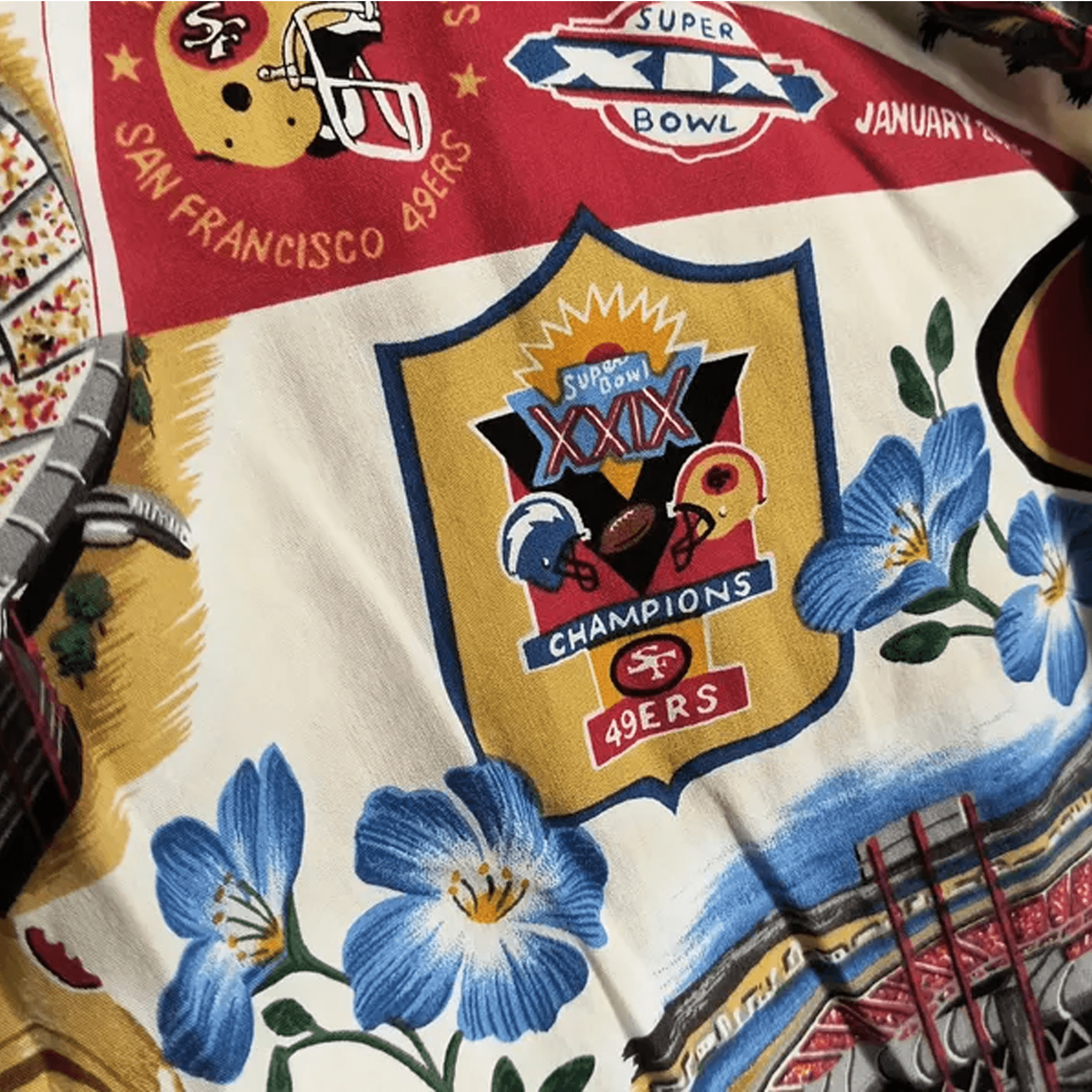 Vintage San Francisco 49ers Hawaiian Shirt XXL  Reyn Spooner Joe Kealoha NFL Button Down Super Bowl NFC Champs