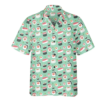 Sushi Hawaiian Shirt Japanese Food Aloha Shirt Funny Foodie Gift Tropical Button Down