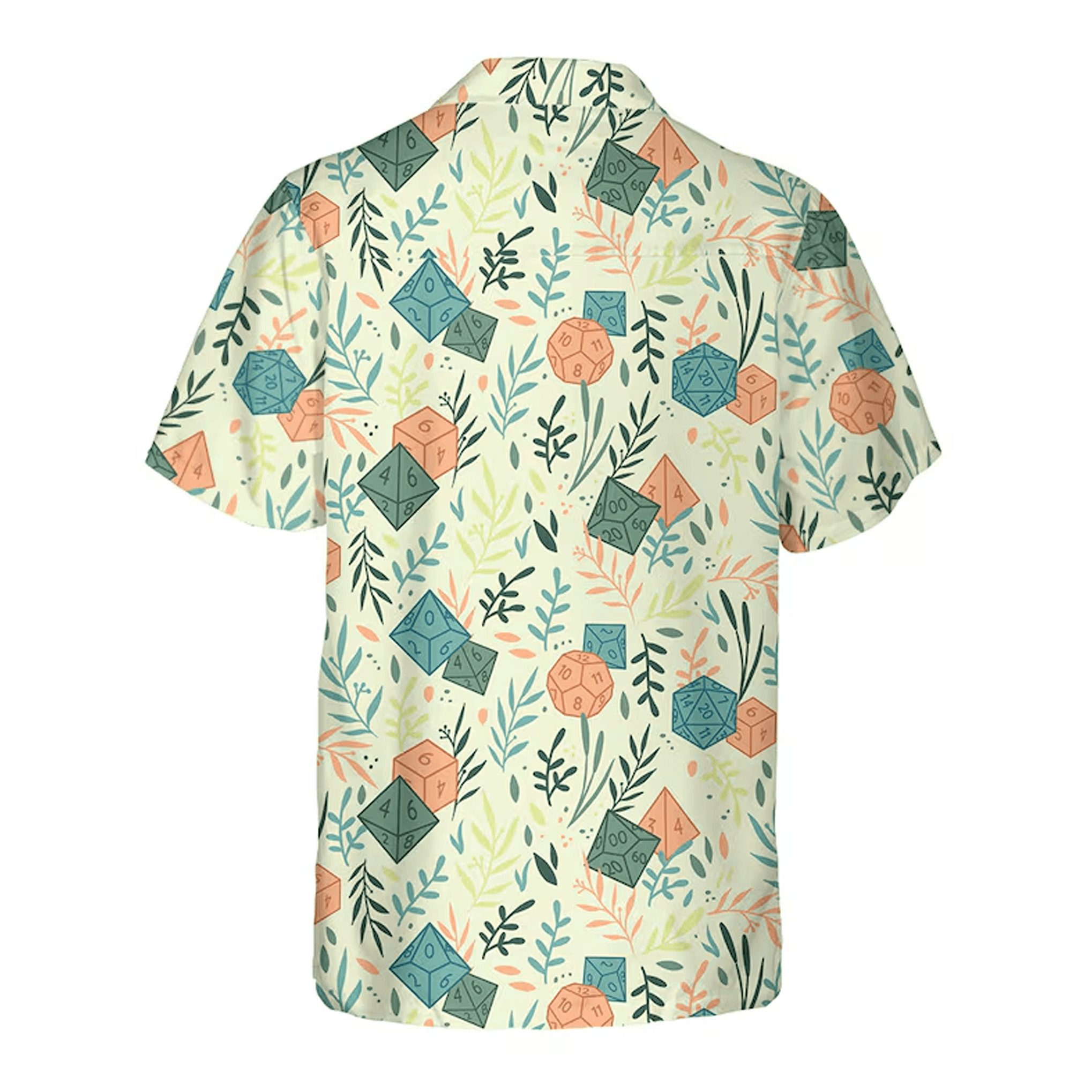DnD Hawaiian Shirt  RPG Dice Print Aloha Button Up Dungeon Master Gift for Dungeons & Dragons Fans