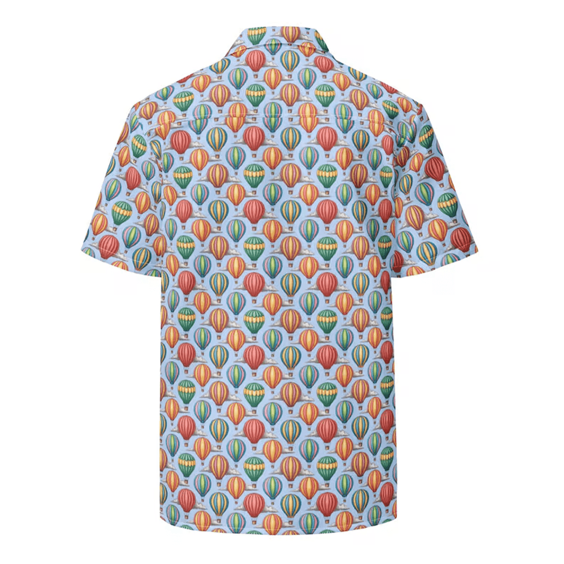 Hot Air Balloon Hawaiian Shirt Sky Festival Aloha Shirt Balloon Print Button Down Beach Outfit