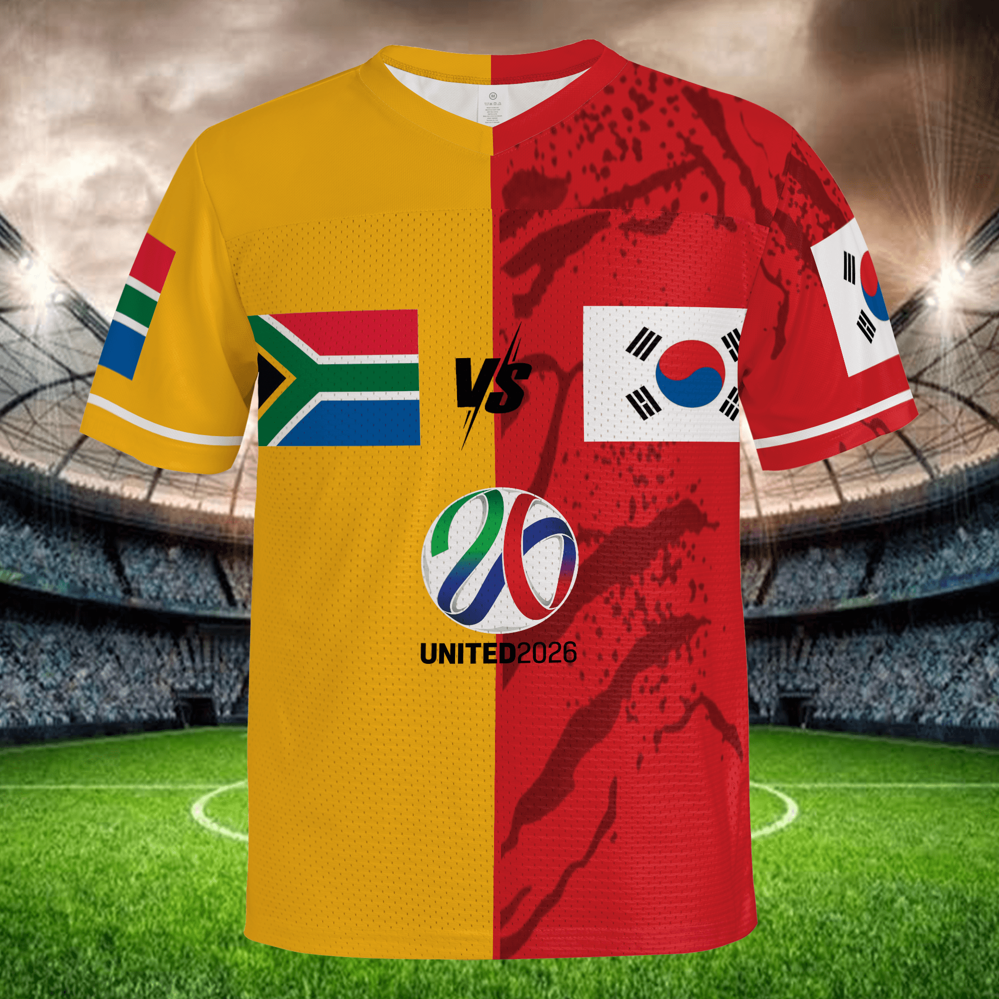 Custom Football Jersey Yellow Red, Name Number Shirt, Premium Fan Apparel
