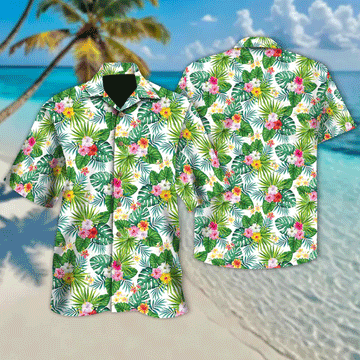 Tropical Pattern Hawaiian Shirt Trendy Aloha Button Down Family Vacation Beach Outfit That Stands Out