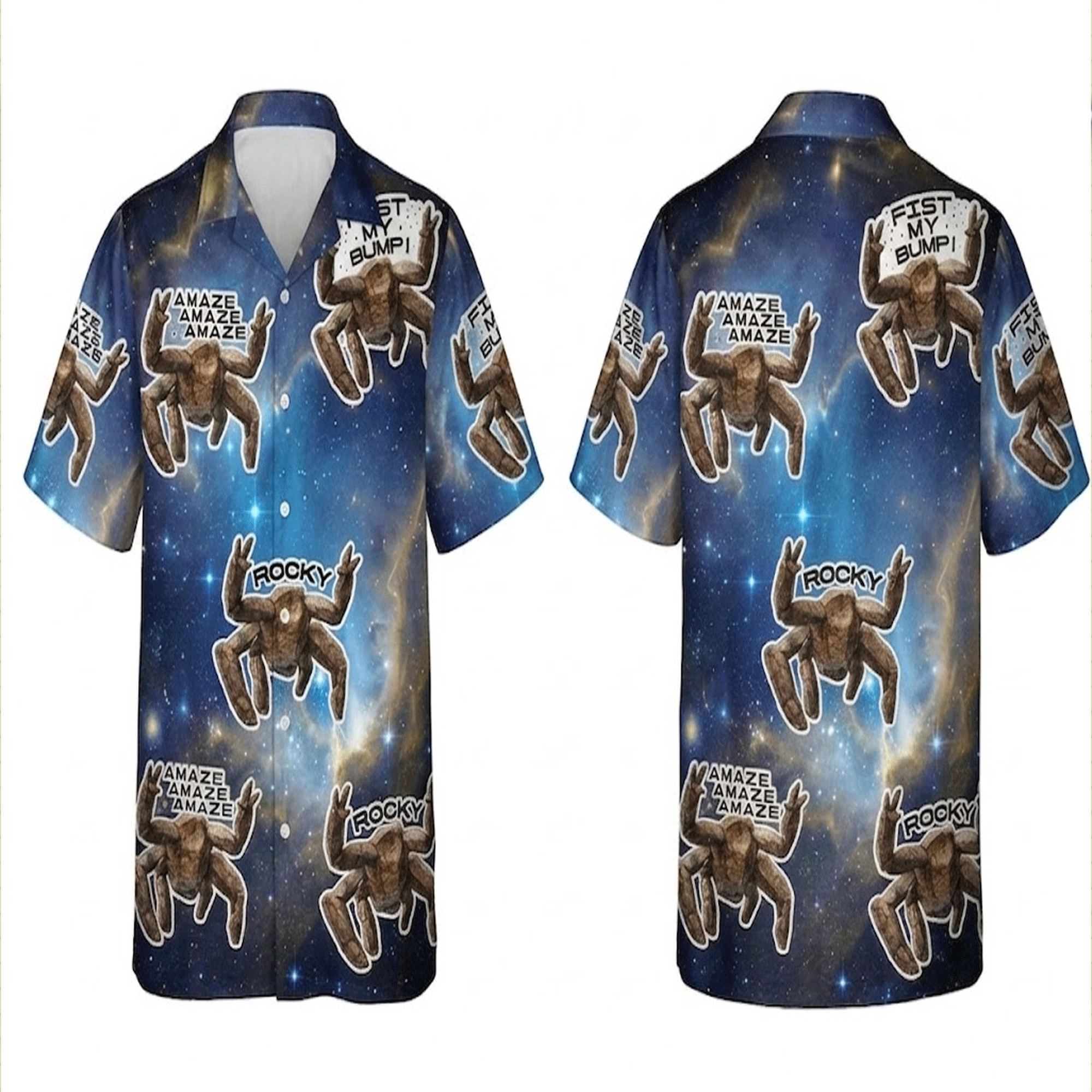 Funny Galaxy Hawaiian Shirt Space Aloha Button Down Cosmic Outfit That Gets Laughs