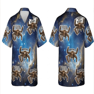 Funny Galaxy Hawaiian Shirt Space Aloha Button Down Cosmic Outfit That Gets Laughs