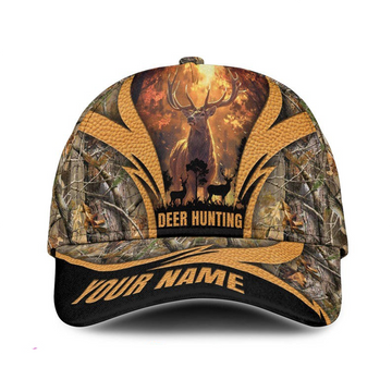 Custom Name Deer Hunting Cap – Personalized Camo Hat for Hunters | Outdoor Gift