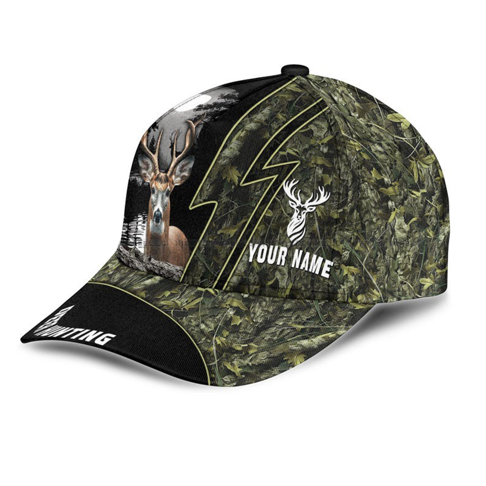 Personalized Deer Hunting Hat for Men – Custom Name Buck Camo Cap, Hunter Gift for Dad