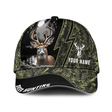 Personalized Deer Hunting Hat for Men – Custom Name Buck Camo Cap, Hunter Gift for Dad