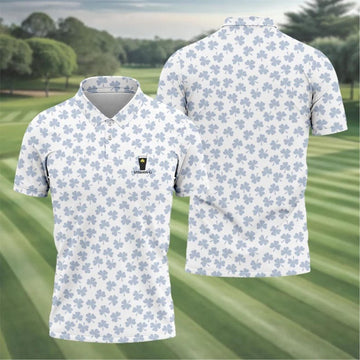 Vitamin G Shamrock Golf Polo Shirt for Men – St. Patrick’s Day Beer & Golf Shirt, Funny Irish Shamrock Pattern Polo, Lucky Golf Outfit Gift