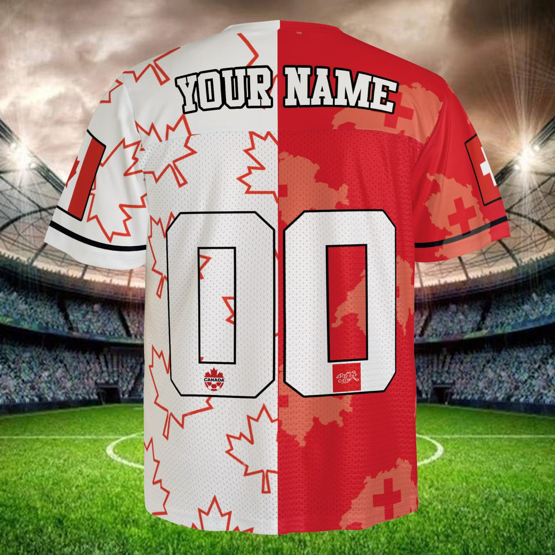 Custom Football Jersey Red White, Name Number Shirt, Perfect Fan Gift