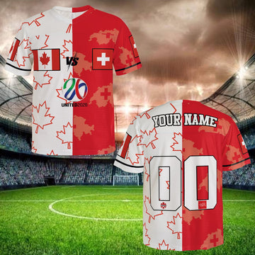 Custom Football Jersey Red White, Name Number Shirt, Perfect Fan Gift
