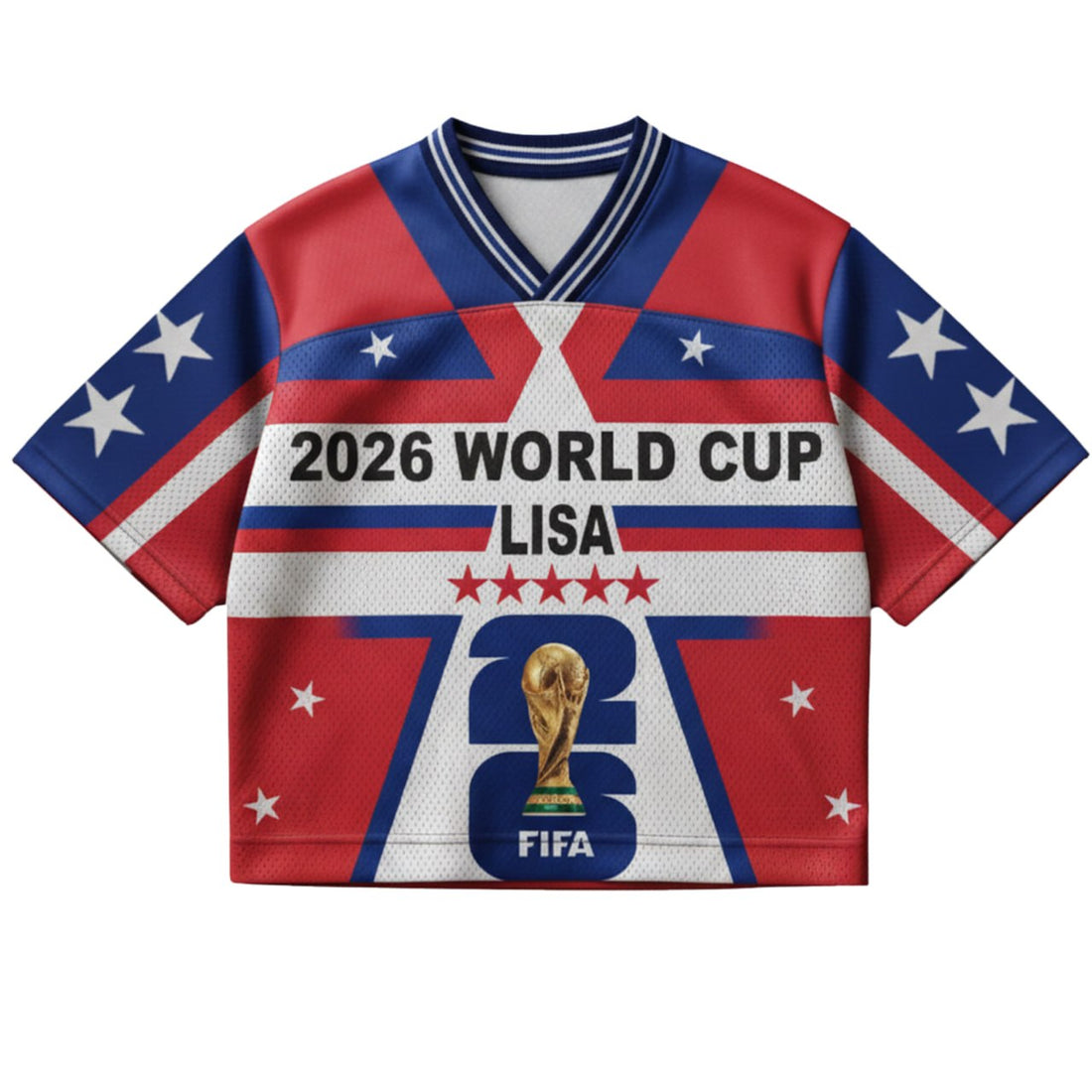 Lisa World Cup Inspired Mesh Jersey, 2026 Soccer Fan Shirt