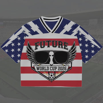 2026 Soccer Season Mesh Jersey, Lightning Pattern Football Fan Shirt, Number 83