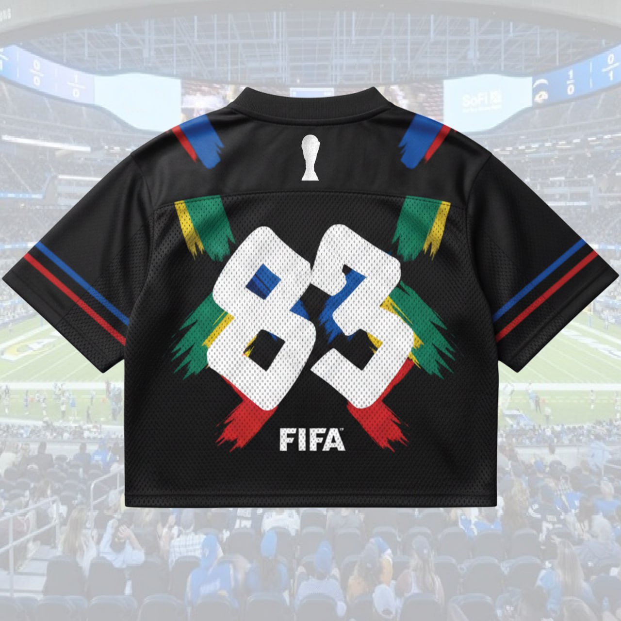 Black Hip Hop Mesh Jersey, Future Inspired Soccer Shirt, World Cup 2026 Fan Outfit