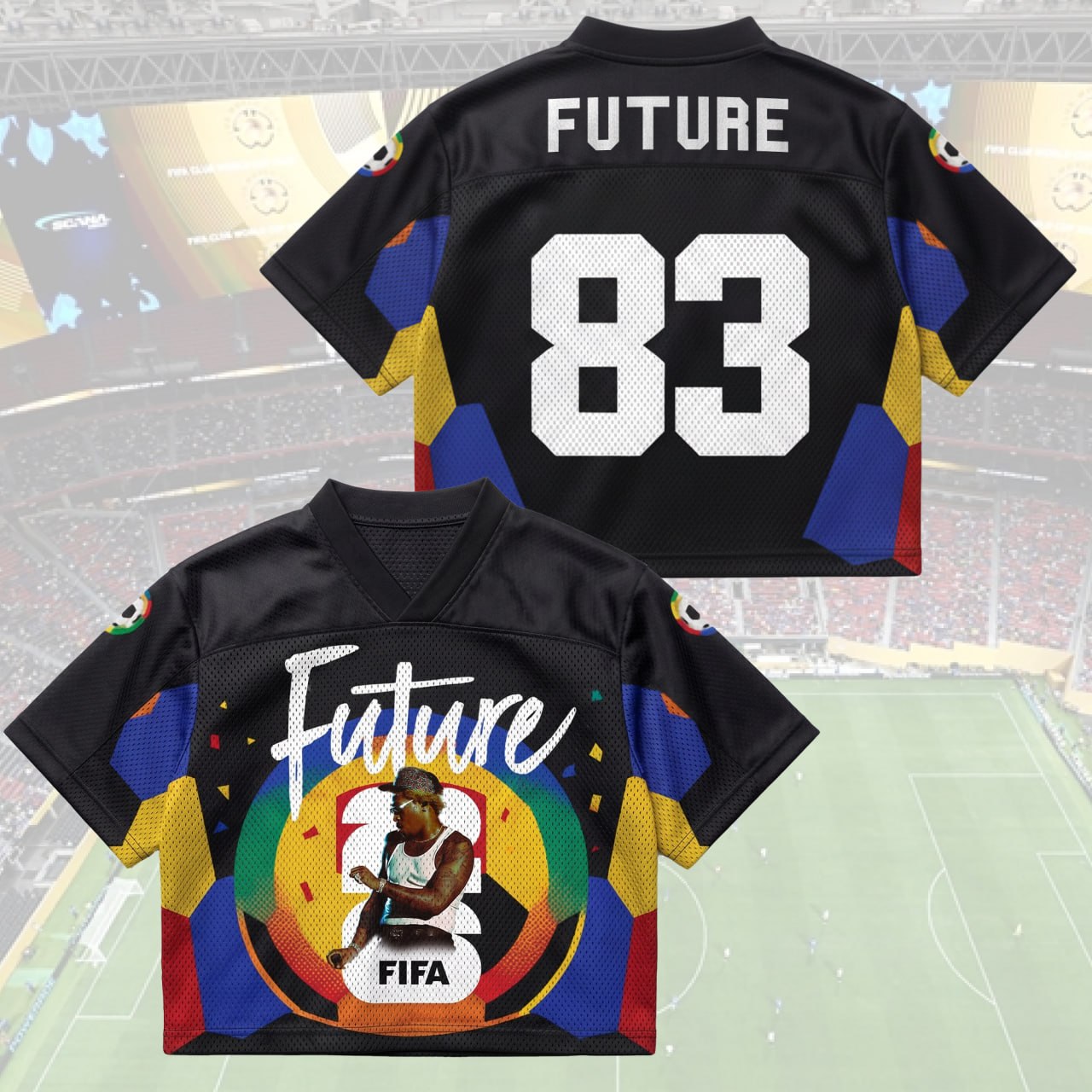 2026 Soccer Mesh Jersey, Future Inspired Hip Hop Shirt, Rap Fan Gift