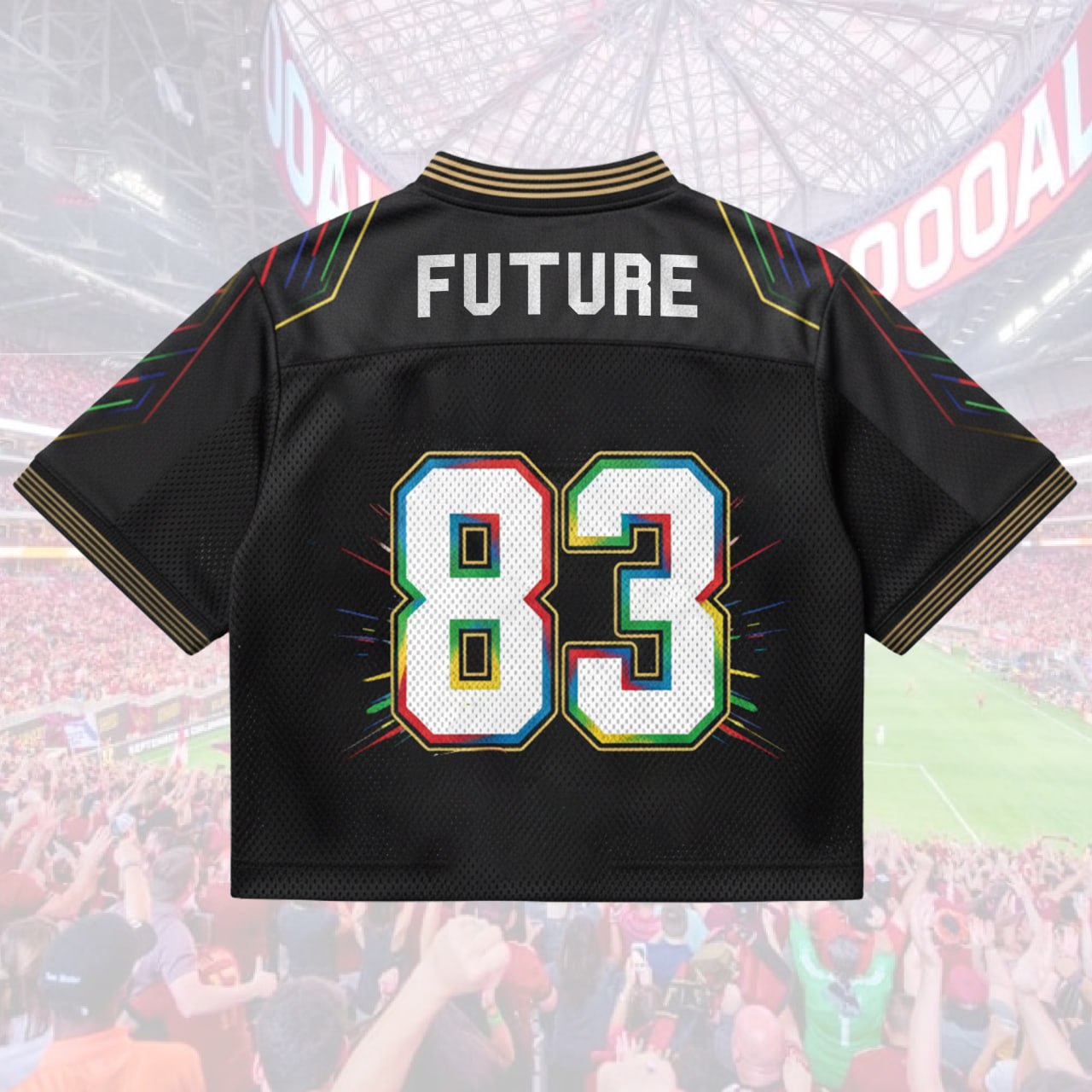 World Cup 2026 Inspired Mesh Jersey, Future Rap Fan Black Soccer Shirt