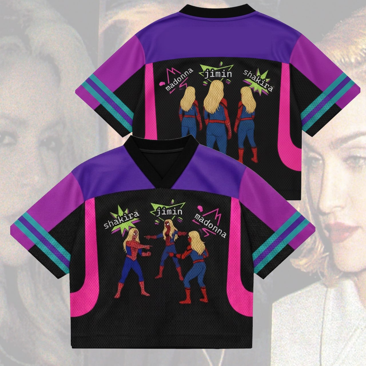 90s Divas World Cup Meme Jersey, Spider Hero Inspired Soccer Shirt, Retro Pop Diva Fan Outfit