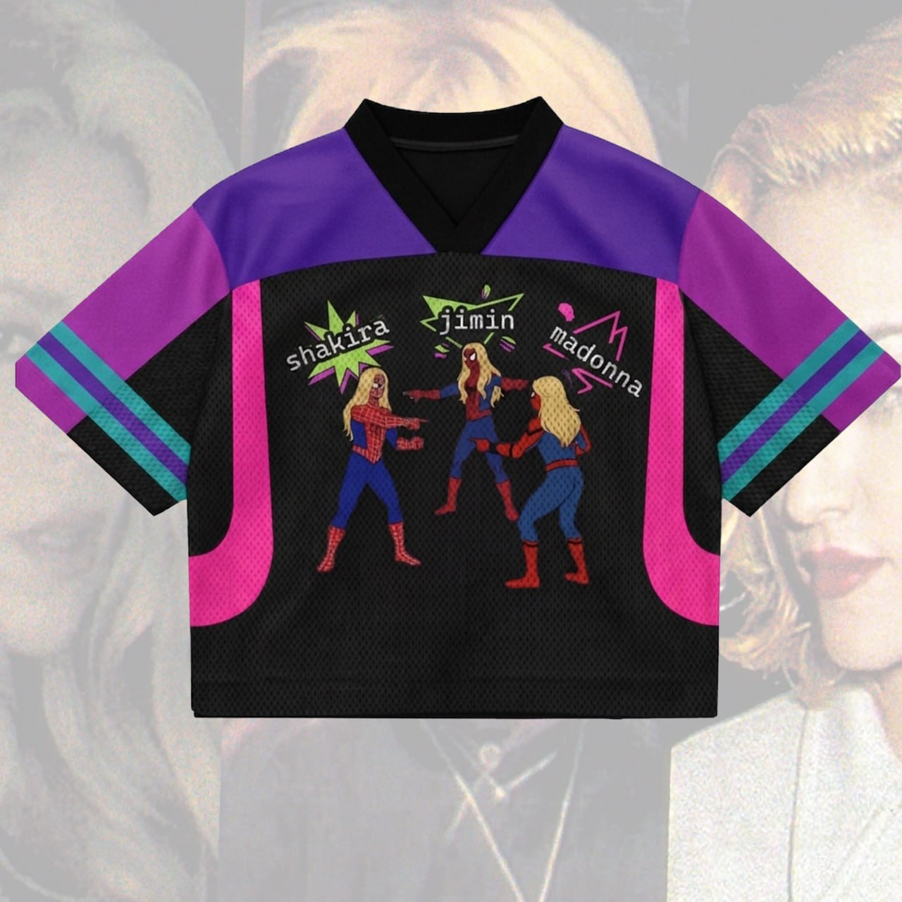 90s Divas World Cup Meme Jersey, Spider Hero Inspired Soccer Shirt, Retro Pop Diva Fan Outfit