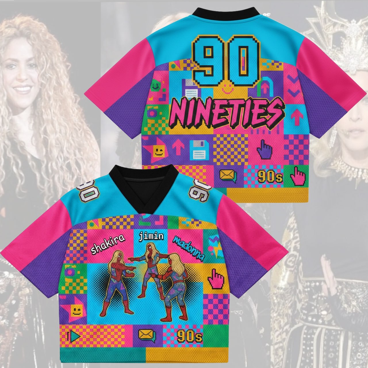 Spider Hero Meme World Cup Jersey, 90s Diva Inspired Soccer Shirt, Retro Pop Fan Outfit
