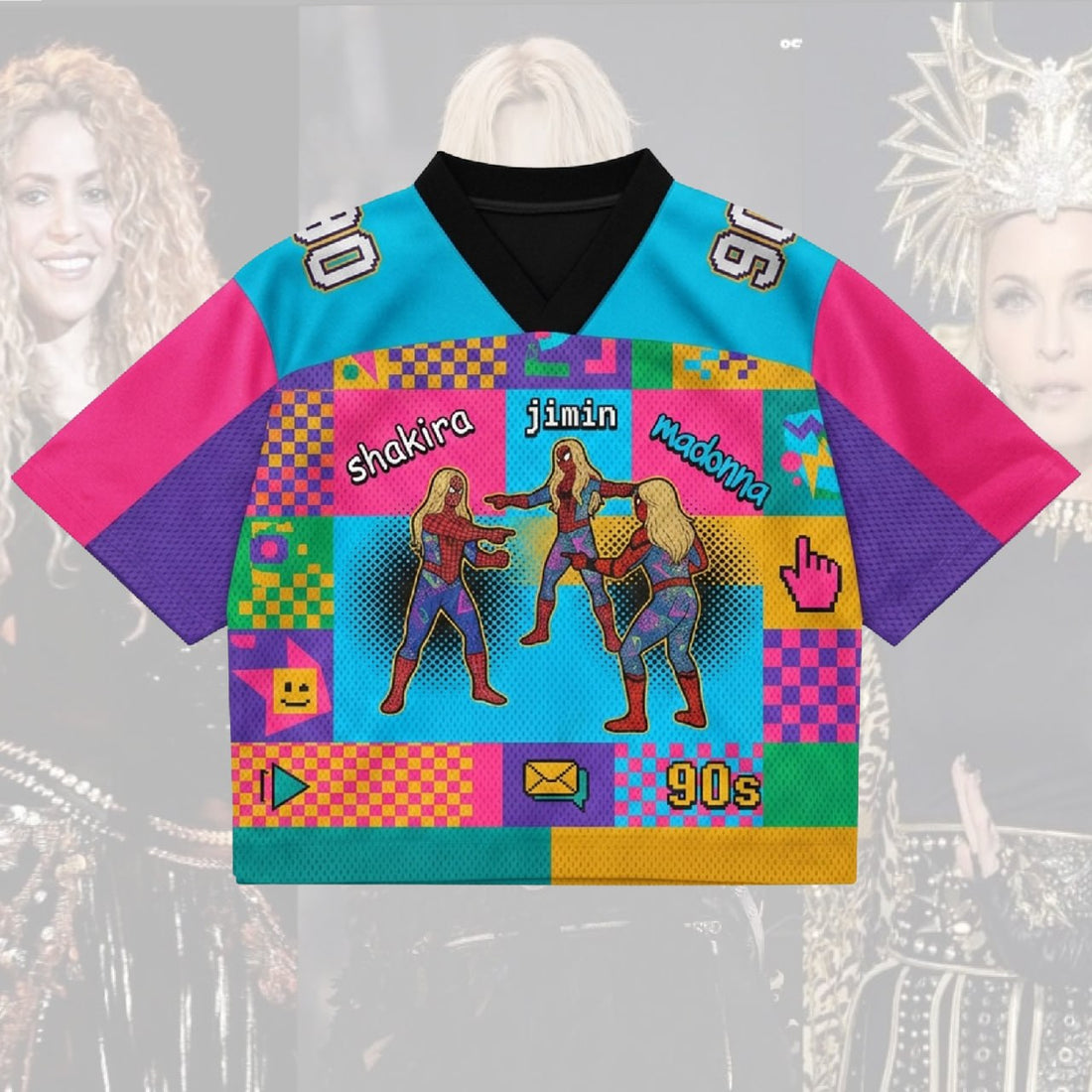 Spider Hero Meme World Cup Jersey, 90s Diva Inspired Soccer Shirt, Retro Pop Fan Outfit