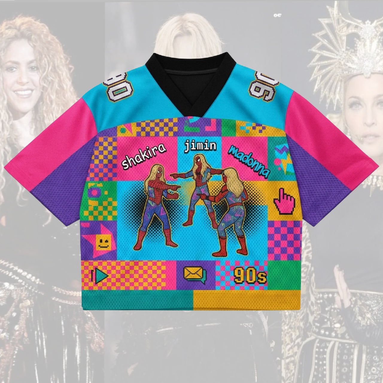 Spider Hero Meme World Cup Jersey, 90s Diva Inspired Soccer Shirt, Retro Pop Fan Outfit