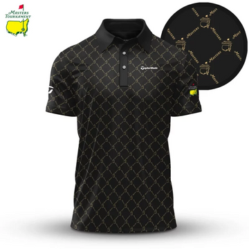 2026 Masters Tour Golf Polo Shirt, Seamless Pattern, Premium Golf Apparel